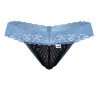 CandyMan String en dentelle Beltis Noir-Bleu